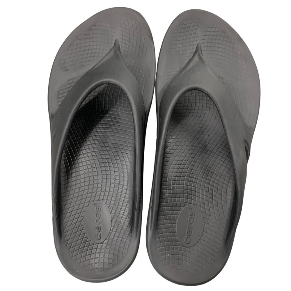 OOFOS Black OOriginal Recovery Thong‎ Sandals Size 14